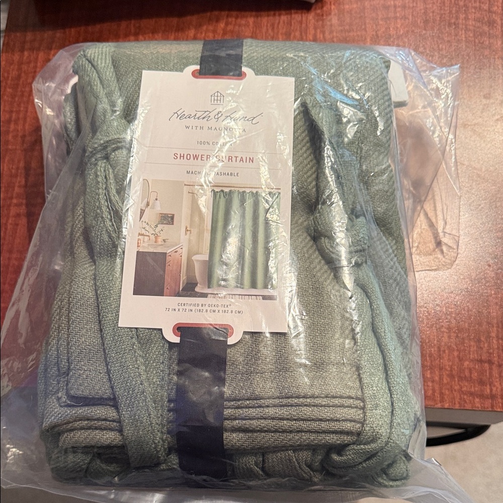 Hearth & Hand Soft Green Shower Curtain